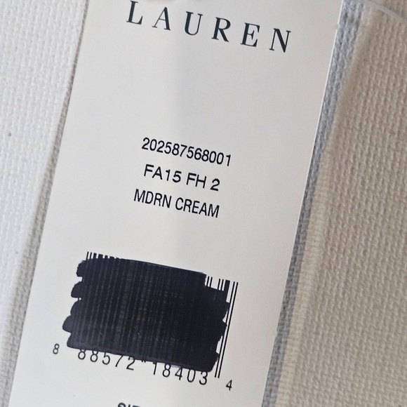 Lauren Ralph Lauren Shirt Womens 3X Modern Cream Pleated Sleeve Top New NWT - Picture 8 of 8